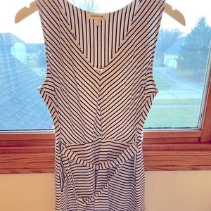vneck striped casual dress